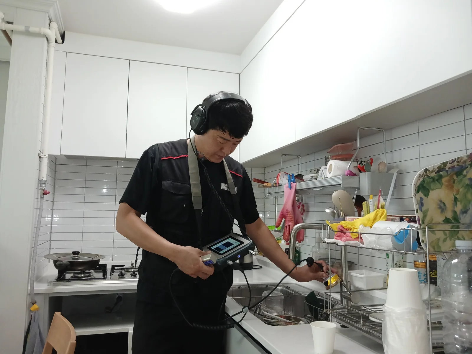 고창 누수탐지 작업 과정 3
