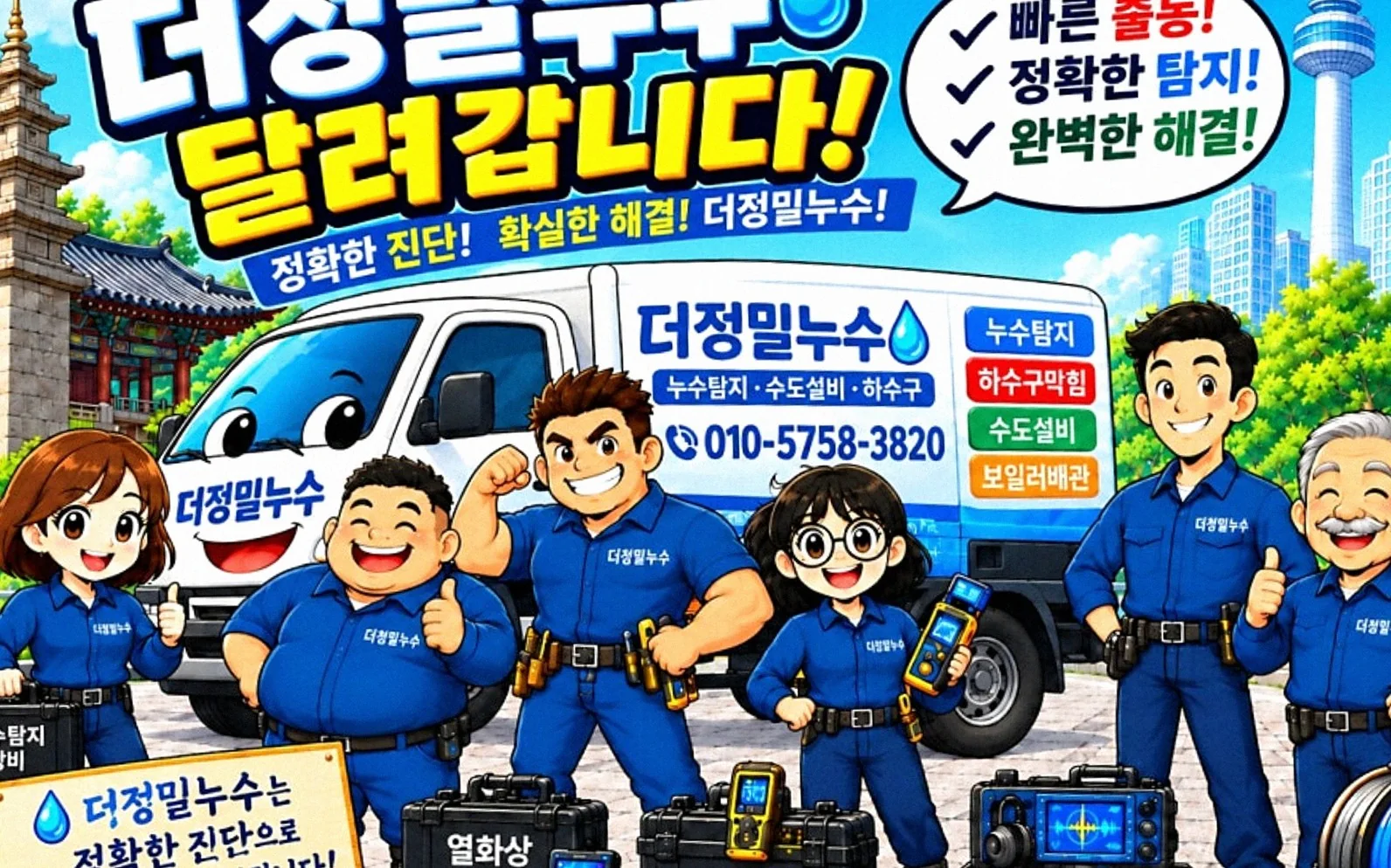 순창 누수탐지 실제 현장 - 더정밀누수하수구 현장 안내